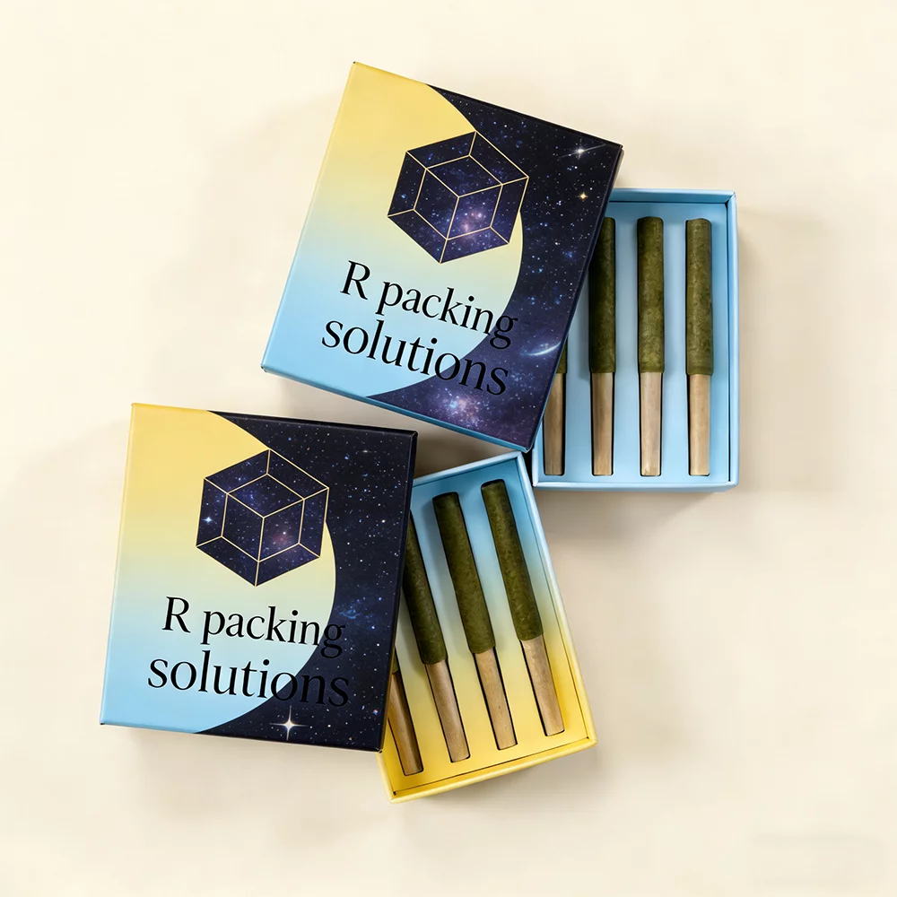 Customized cigarette packaging 109mm 98mm 5 pack pre-roll paper packaging box